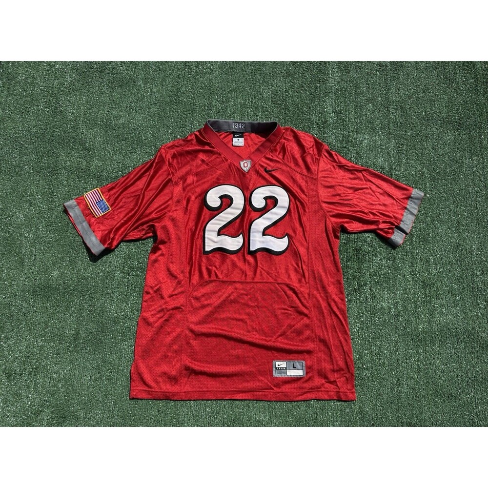 Nike The Ohio State Buckeyes Throwback 1942  Jersey OSU #22 American Flag Large